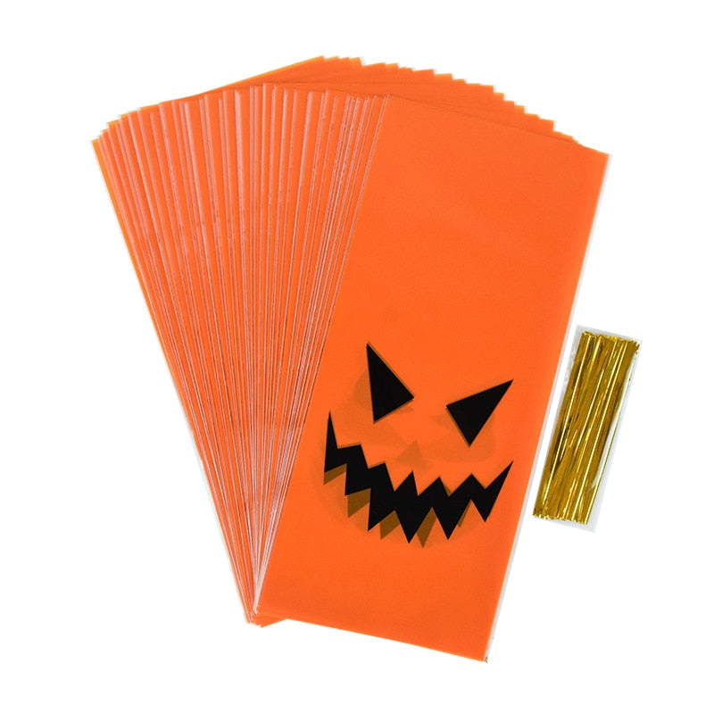 50Pcs Happy Halloween Candy Bag